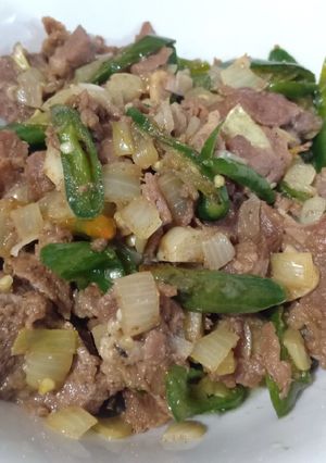 Foto resep Tumis daging sapi cabe hijau
