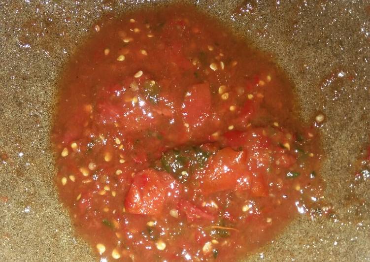 Resep Sambal dadakan pedes nikmat Anti Gagal