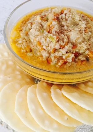 รูปของ ข้าวตังหน้าตั้ง (ใช้ rice crackers แทนข้าวตัง)