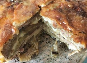 Foto principal de Pastel de berenjena, jamón York y queso