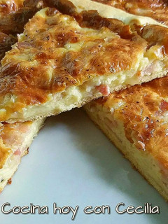 Una foto de Quiche de bacon y queso