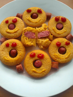 A picture of Vickys Corndog Muffins, GF DF EF SF NF.