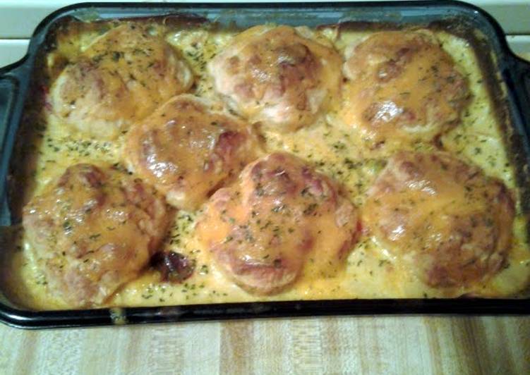 Simple Way to Make Any-night-of-the-week chickenbake w/ droptop biscuits