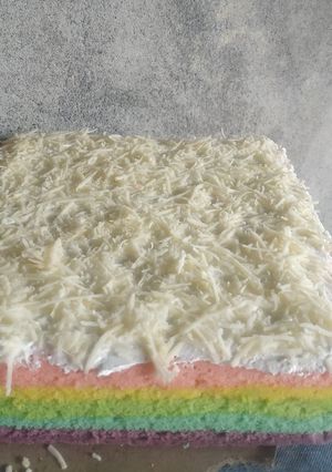 Foto resep Rainbow cake kukus