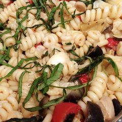 A picture of Amanda's Italian pasta salad.