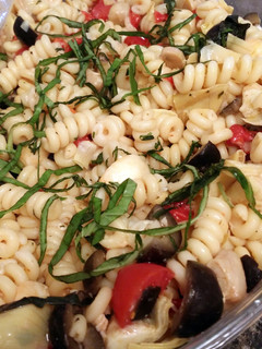 A picture of Amanda's Italian pasta salad.