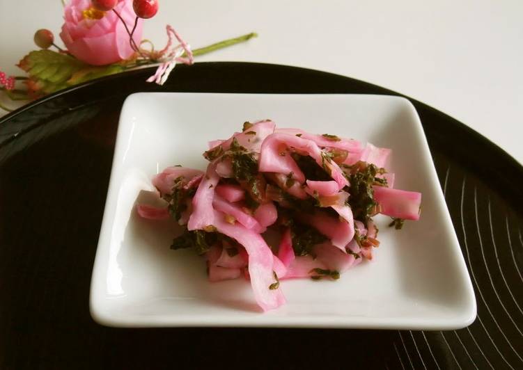 Recipe: Tasty Pickled Sakura and Japanese Turnips