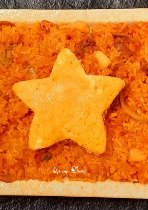 Hình của món Cơm chiên kim chi.