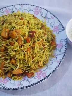 عکسی از دستور شوید پلو با مرغ