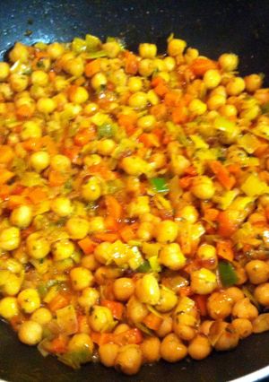 A picture of Vegetables and Chickpeas Wok.