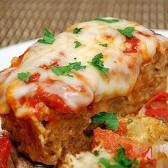 A picture of Chicken Parmesan Meatloaf.