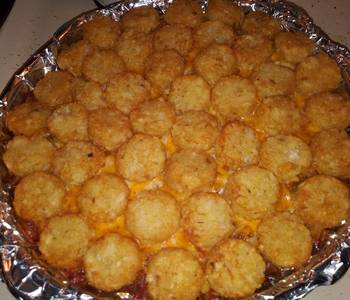 Ultimate Cooking Recipe Tater crown cheeseburger casserole Yummy