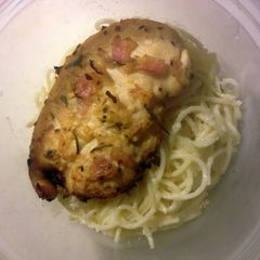A picture of Roasted Mediterranean Chicken With Lemon Parmesan Pasta.