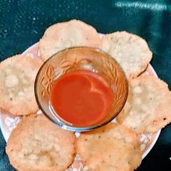 A picture of Mini rice Papdi.