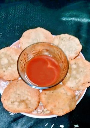 A picture of Mini rice Papdi.