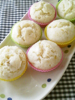 A picture of Banana Yogurt Steamed Bread Made with Pancake Mix.