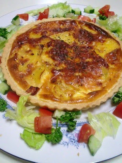 A picture of Easy Potato Quiche Made From Scratch.