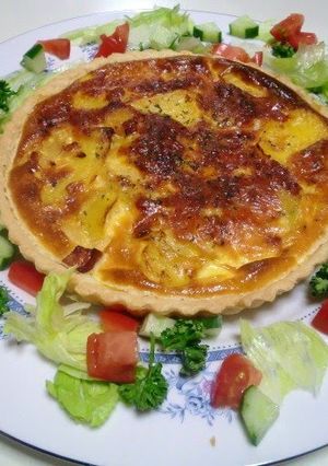 A picture of Easy Potato Quiche Made From Scratch.
