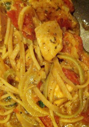 A picture of Italian spiced chicken stir fry.