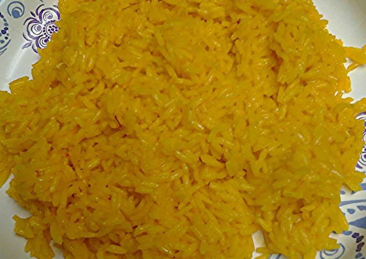 Recipe of Perfect Saffron turmeric rice
