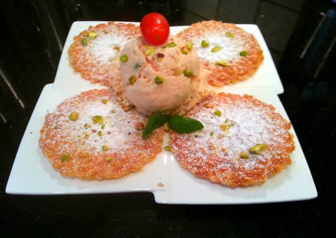 Step-by-Step Guide to Prepare Traditional Tantalizing Tomato Gelato w/Basil, Pistachio Nuts &amp;amp; Pizzellis for Dinner Food