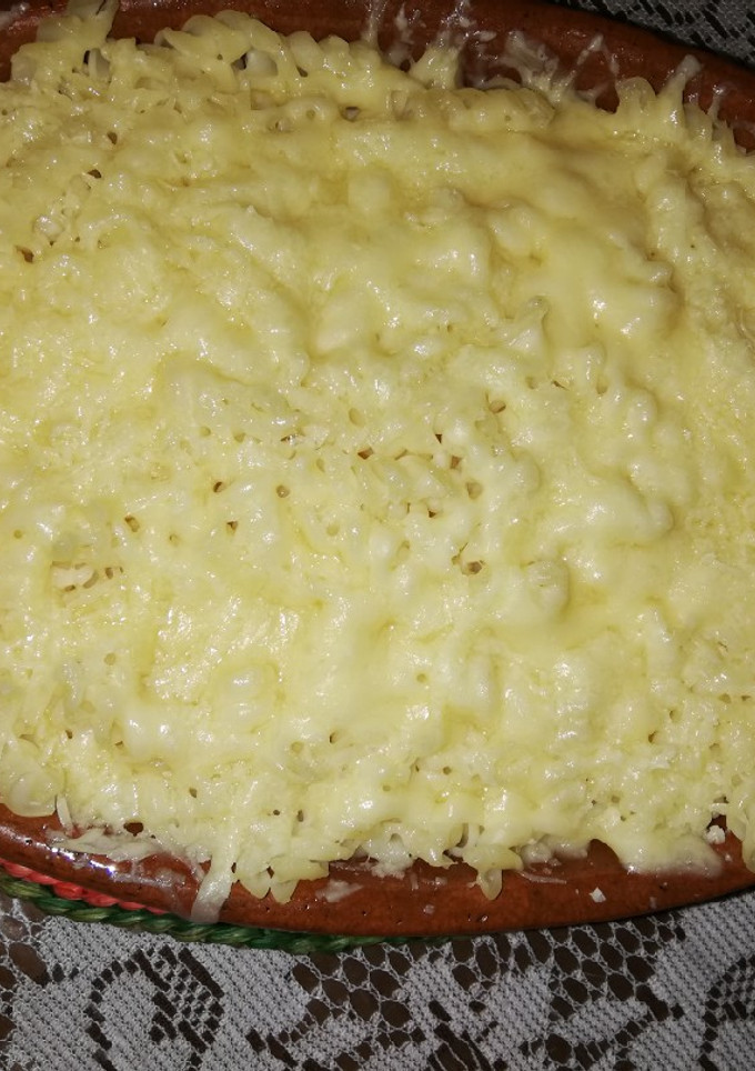 Una foto de Macarrones con queso al horno