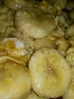 A picture of Sig's Scrambled Egg with Banana.
