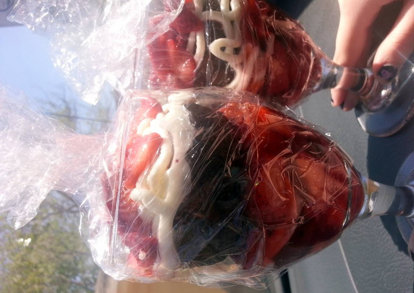 strawberry banana rum bombs