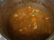 A picture of pork and red bean soup