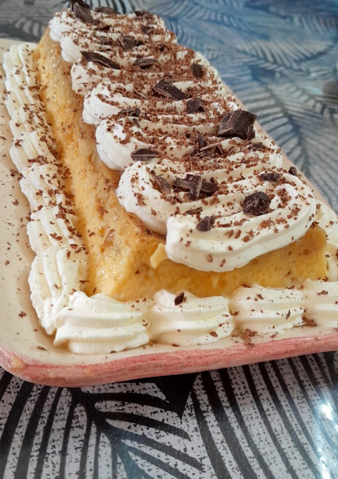 Una foto de Flan con stevia