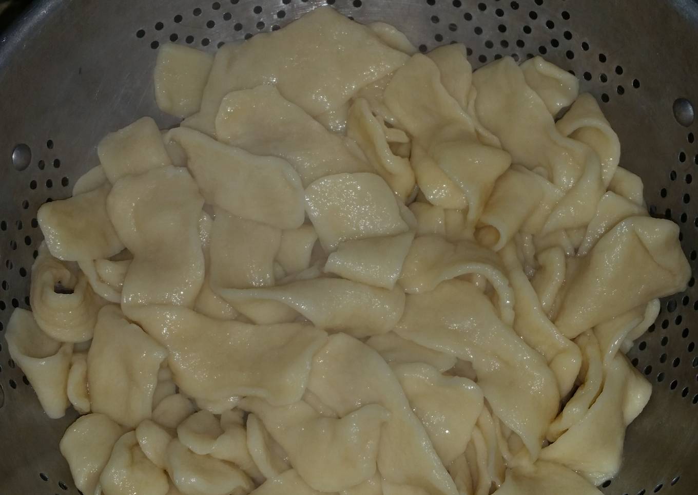 Homemade fresh egg noodles