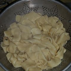A picture of Homemade fresh egg noodles.
