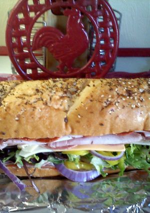A picture of Dagwood Sandwich.