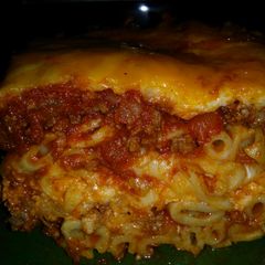 A picture of Baked pasta.