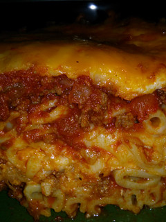 A picture of Baked pasta.