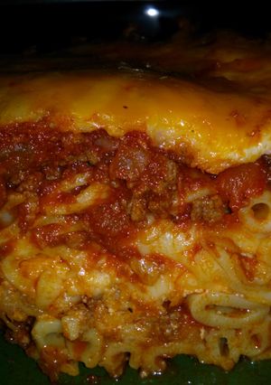 A picture of Baked pasta.