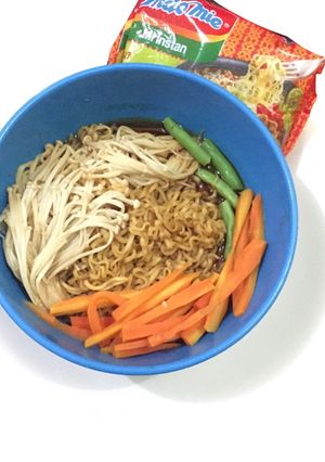 Foto resep Indomie coto makasar jamur enoki