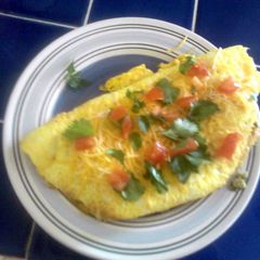 A picture of Chicken taco omelette.