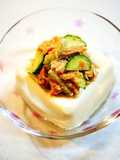 Hot and Spicy Chilled Tofu with Tuna and Cucumber