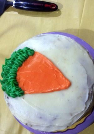 A picture of To die for carrot cake.