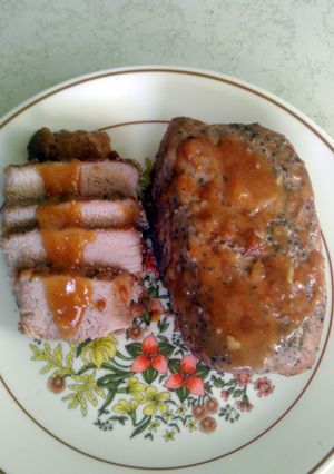 A picture of Apricot pork roast.