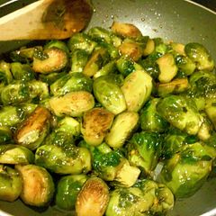 A picture of Honey Balsamic Brussels Sprouts.