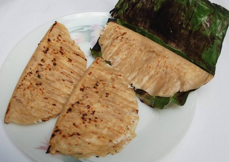 Simple Way to Make Super Quick Homemade Ottada - Wheat Cake in Banana Leaf
