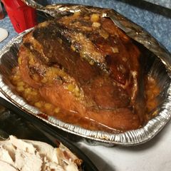 A picture of Southern style grilled ham.