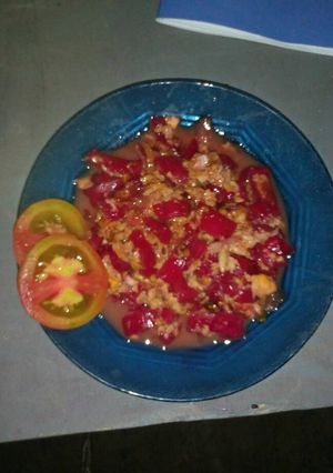 Foto resep Tumis kulit buah naga merah