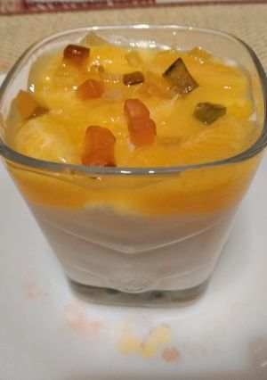 Panna cotta mandarinos zselével recept fotója