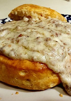 A picture of Sausage Gravy.
