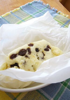 A picture of Steamed Bread Made in Parchment Paper.