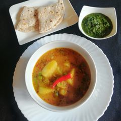 Potato and peas curry A picture of Potato and peas curry.
