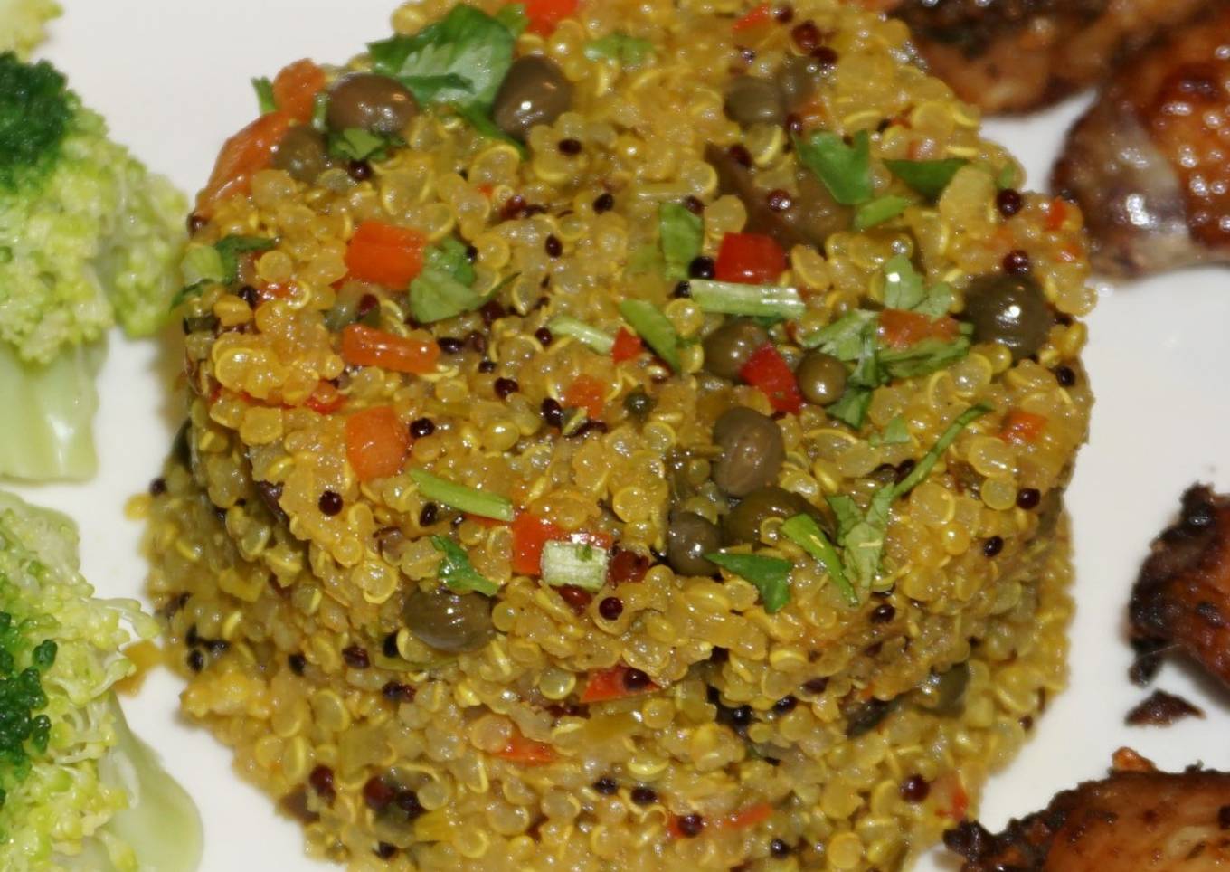 QUINOA WITH CAPERS AND OLIVES. JON STYLE